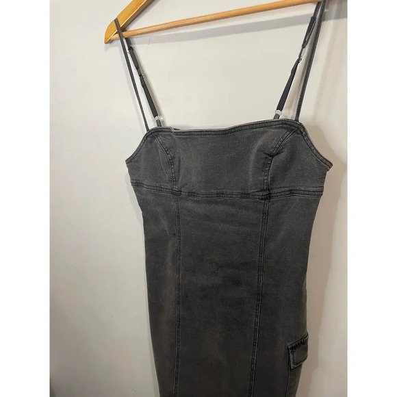 Urban Outfitters Whitney Black Denim Mini Dress - Picture 8 of 9